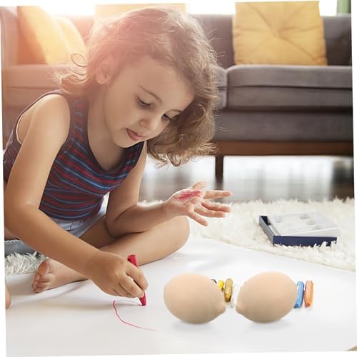 HOMSFOU 5pcs Wooden Lemon Shapes for Art and Craft Projects