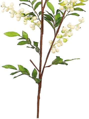 Realistic Artificial Fruit Branches White Home Decor