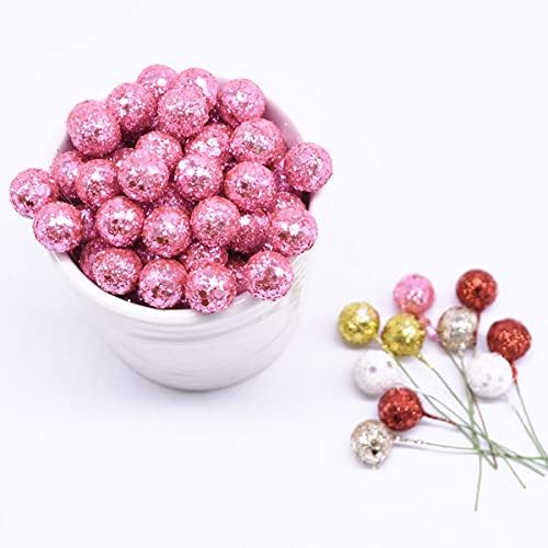12mm Frosted Artificial Berries 100pcs for Home Decor