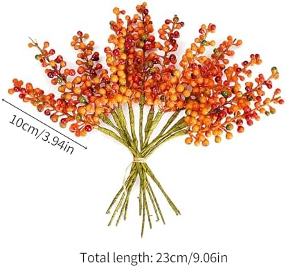 Belupai 12Pcs Artificial Berry Stems 9in Fall Picks