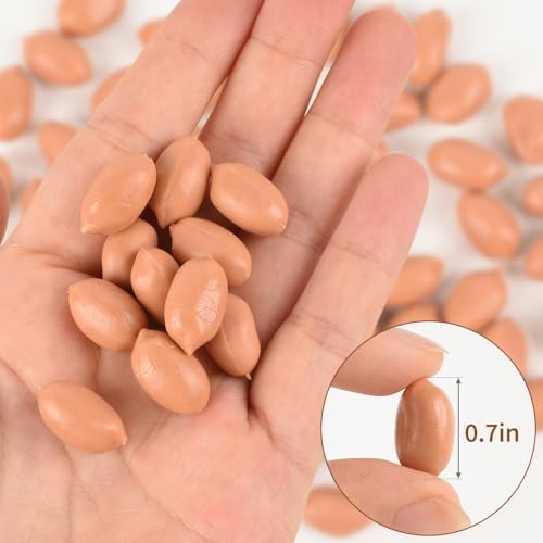 Realistic Artificial Shelled Peanuts for Decor 60pcs