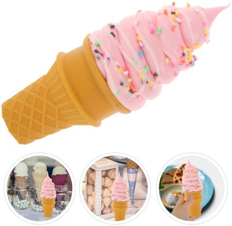Cabilock Lifelike Ice Cream Cone Artificial Model