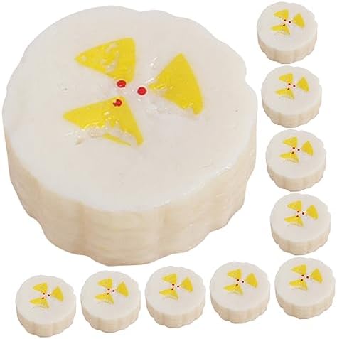 10Pcs Artificial Banana Slices Realistic Decor Fruits