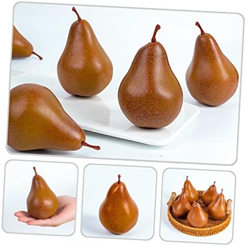 Cabilock 2Pcs Faux Pears Realistic Artificial Fruit Decor