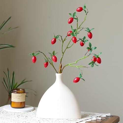 2 Pcs Artificial Fruit Branches for Home Decor