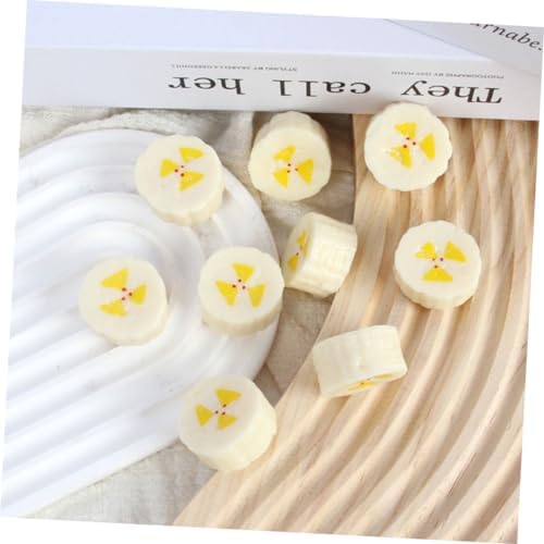 10Pcs Artificial Banana Slices Realistic Decor Fruits