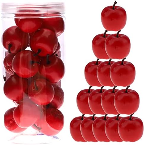 27 Pcs Artificial Red Apples for Home Kitchen Decor