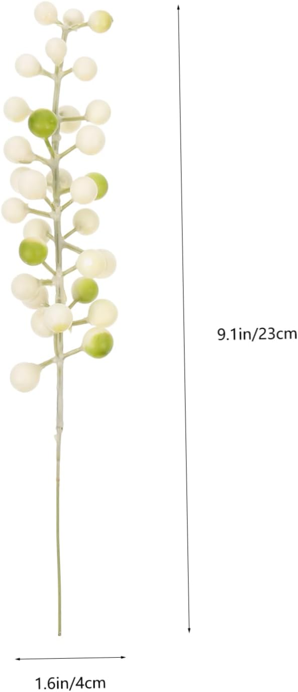 PRETYZOOM 15PCS Lifelike Blue Berry Stems Artificial Christmas Decor