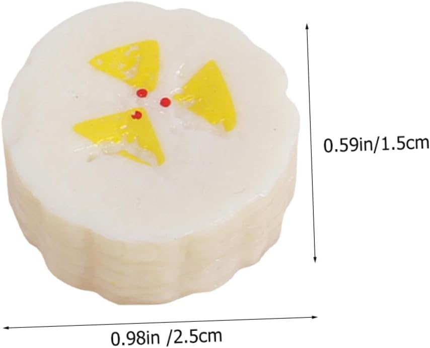 STOBAZA 10pcs Lifelike Artificial Banana Slices Decorations