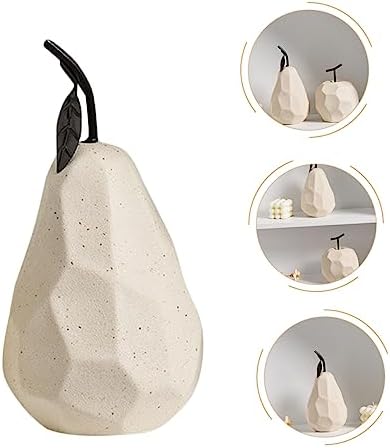 Ceramic Pear Sculpture Adorable Desktop Decor