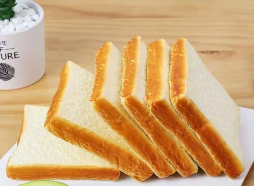 4Pcs Artificial Toast Slice Realistic Bread Decoration