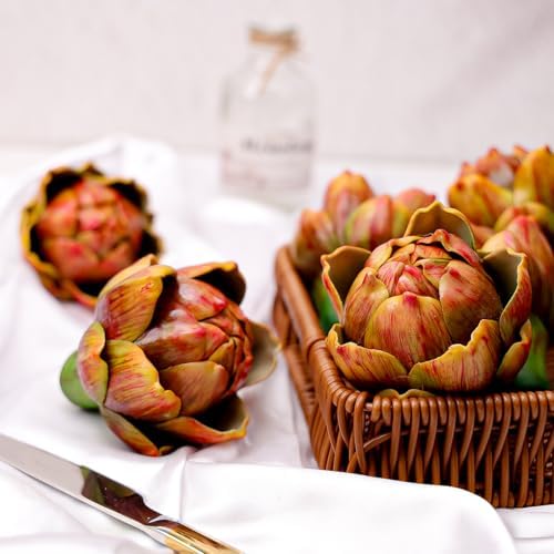 Meiwlong 6Pcs Yellow Artificial Artichokes Decorations