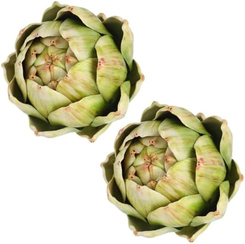 Timgle 2 Pcs Large Green Artificial Artichokes Decor
