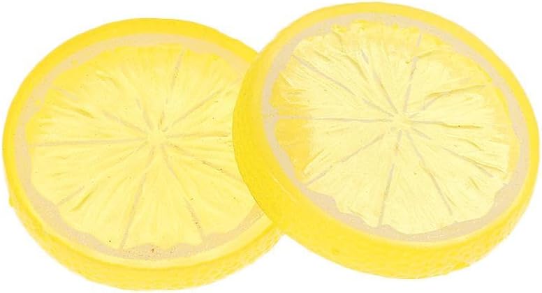 40Pcs Yellow Artificial Lemon Slices Decor