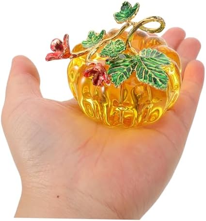 Glass Pumpkin Decor for Halloween Home Display