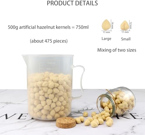 Artificial Hazelnut Kernels 500g for Home Kitchen Decoration