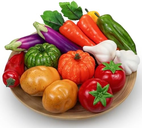 15 Pcs Artificial Vegetables Set for Kitchen Decor