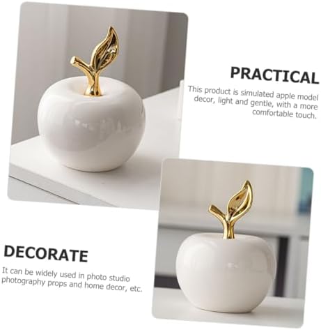 Ceramic Apple Ornament - Collectible Fruit Statue for Home Decor