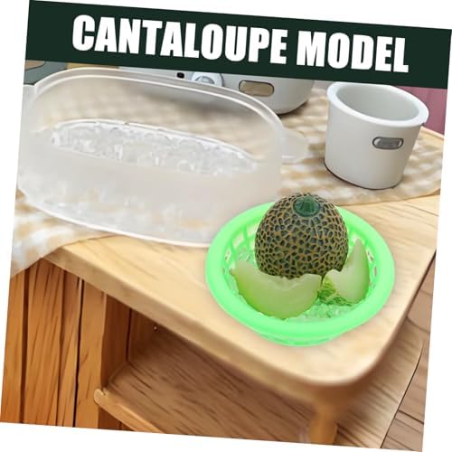 Hemoton Mini Iced Cantaloupe Decor Prop for Dollhouse Photography