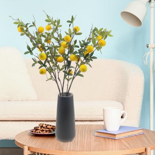 Woration 374 Inch Artificial Lemon Branches 3pcs