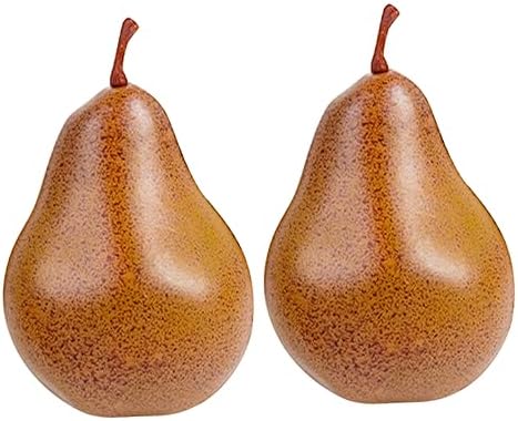 6pcs Faux Pears Decorations Lifelike Artificial Fruit Models for Home Kitchen Office and Restaurant