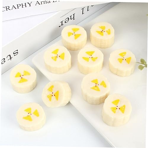 10pcs Artificial Banana Slices for Decor and Photography
