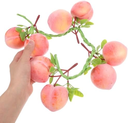Kichvoe 3pcs Artificial Peach Clusters Hanging Ornament