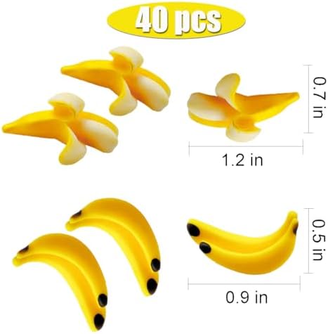 Miniature Bananas 40pcs 112 Scale Artificial Banana Decor