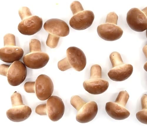 20Pcs Realistic Artificial Gray Mushroom Decor