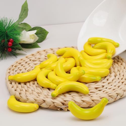 Gresorth 25pcs Lifelike Mini Banana Artificial Decoration