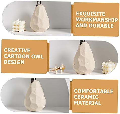 Ceramic Pear Sculpture Adorable Desktop Decor
