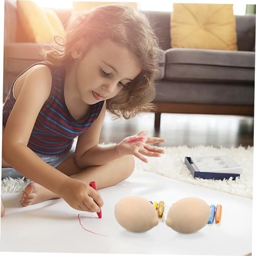 Jojofuny 5pcs Wooden Lemon Painting Decor