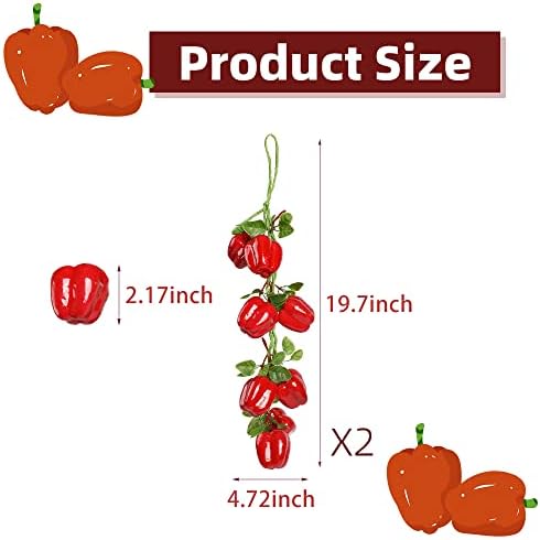 VIOCIWUO Artificial Bell Pepper String 2Pcs
