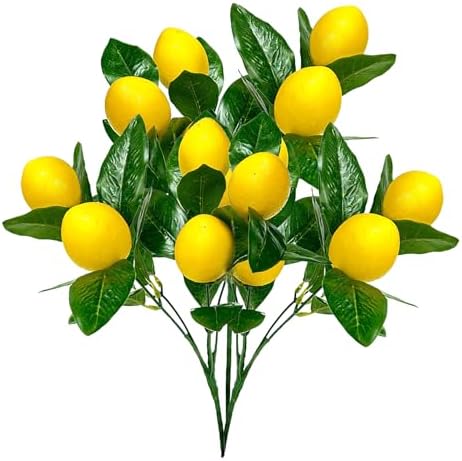 3pcs Artificial Lemon Branches for Home Decor