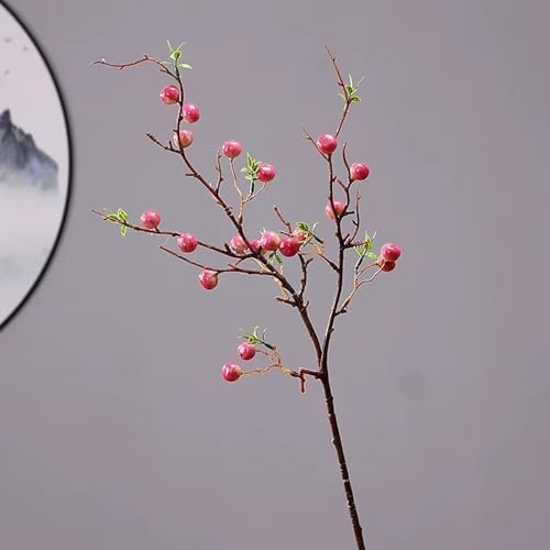 Lovmeety Artificial Apple Branches Lifelike Faux Fruit Stem Decor