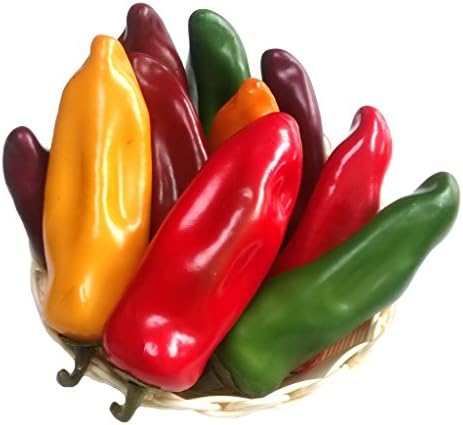Gresorth 10pcs Artificial Lifelike Chili Pepper Decoration