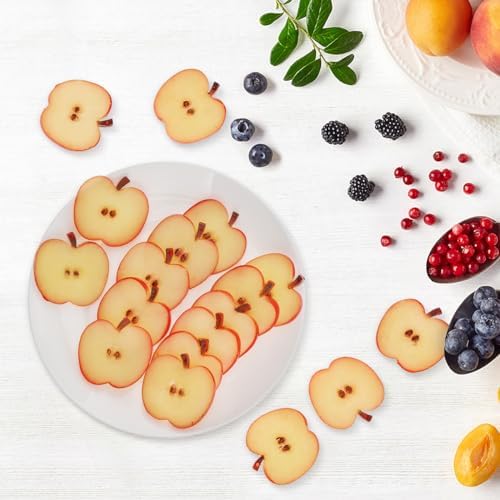 18PCS Artificial Apple Slices Realistic Lifelike Plastic Decoration