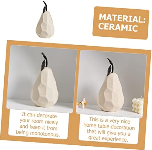 LIFKOME Ceramic Pear Sculpture for Home Decor