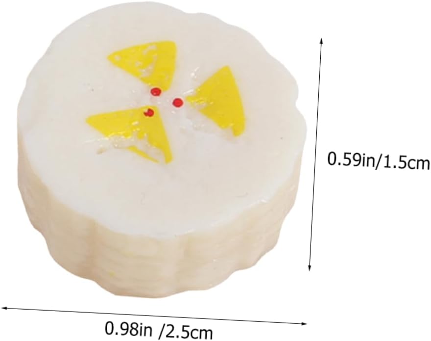 10pcs Artificial Banana Slices for Decor and Photography