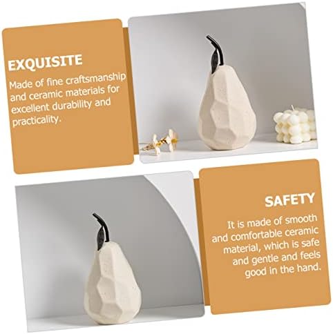 MAGICLULU Ceramic Pear Sculpture for Home Decor