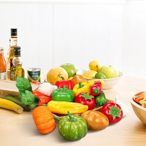 16 Pieces Artificial Vegetable Set for Kitchen Decor