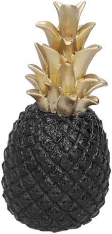 Resin Artificial Pineapple Decoration Black Gold Medium