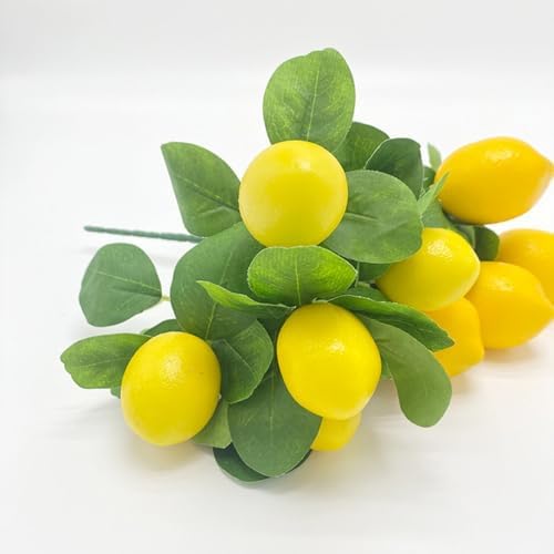 Ochine 3 Pcs Artificial Lemon Branches Decor