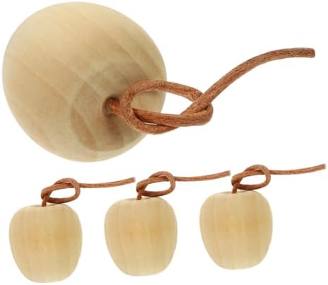 4pcs Unpainted Wooden Fruit Ornaments DIY Kit for Home and Kitchen