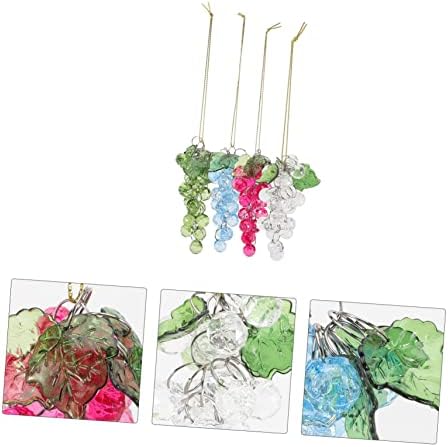 4 Pcs Acrylic Grape Beads Cluster Christmas Decor