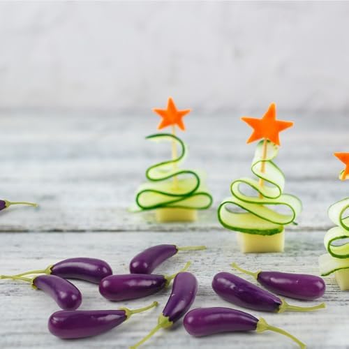 HUIANER Mini Artificial Eggplant 40PCS 3cm
