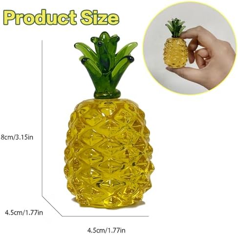 MEUNEAR Glass Pineapple Figurine Decorative Craft