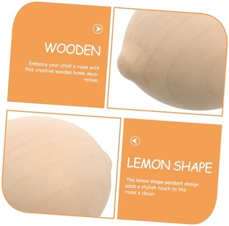 LIFKOME Wooden Lemon Embryo Toys 5pcs Set