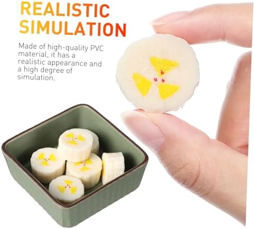 6pcs Artificial Banana Slices for Party Centerpiece