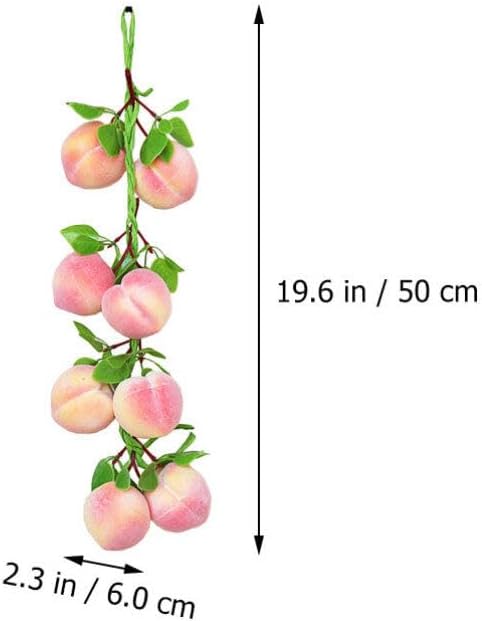 VOSAREA Artificial Peach Pendant 3pc Set